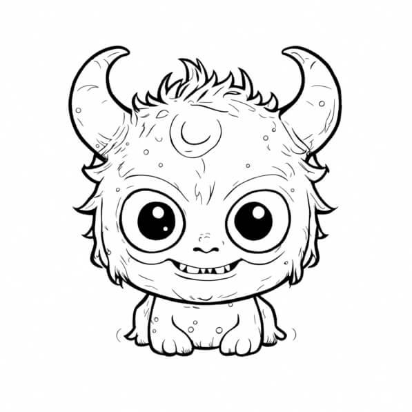 Download Cute Monster Coloring Page Coloring Pages Online Creative 