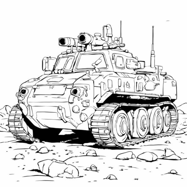 Download Armored Vehicle Coloring Page Coloring pages Online - Creative ...