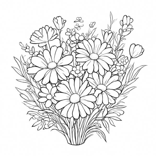 Download Coloring Pages Bouquet - 2jCvbxiDHJXsIGPJLD3qZrWKkWw Desktop