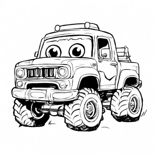 Cartoon Monster Truck with Big Wheels and Eyes Cartoons Cartoon Monster Truck with Big Wheels and Eyes Cartoons thumbnail