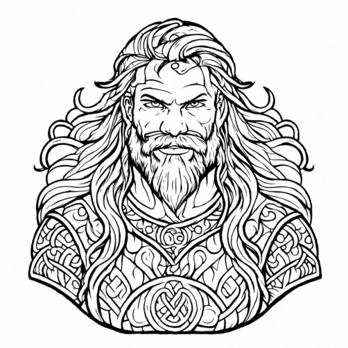 Download Viking Man Coloring Page Coloring pages Online - Creative Fabrica
