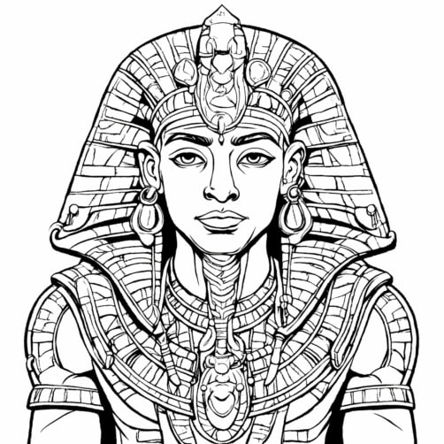 Pharaoh Drawing Color Download Egyptian Pharaoh Coloring Page Coloring pages Online ...