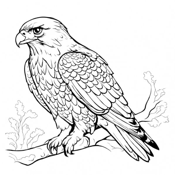 Download Black and White Eagle Coloring Page Coloring pages Online ...