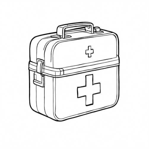 First Aid Kit Design Drawing Download Emergency First Aid Kit Drawing Coloring pages Online ...