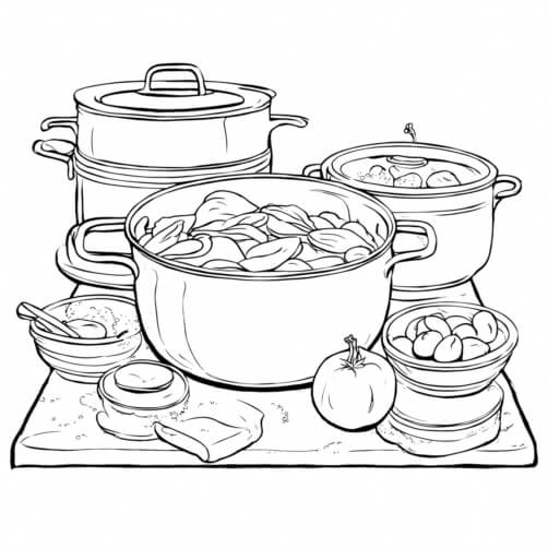 Download Bunny Chef Cooking Coloring Page Coloring pages Online ...