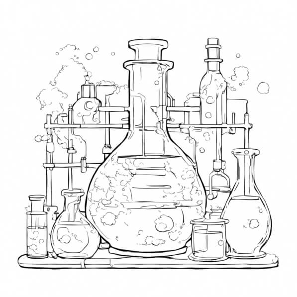 Science Lab Drawing Cloluring Download Educational Laboratory Drawing Coloring pages Online ...