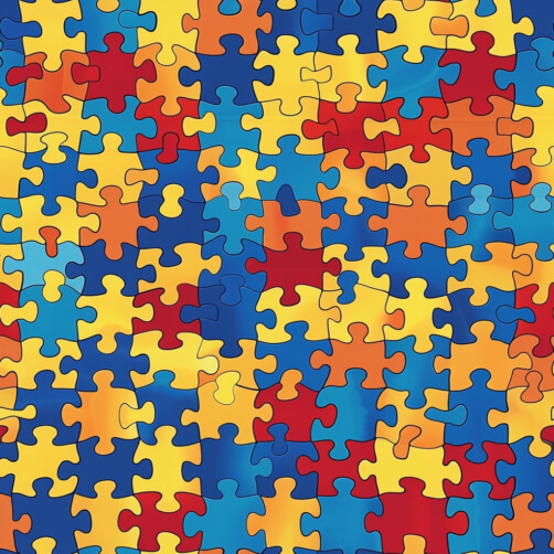Download Colorful Puzzle Pattern for Autism Awareness Patterns Online ...