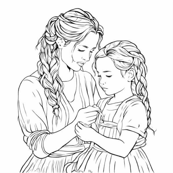 Download Mother and Daughter Coloring - 2jGTI282buF1dmUnD1mMGnqyGNe Desktop