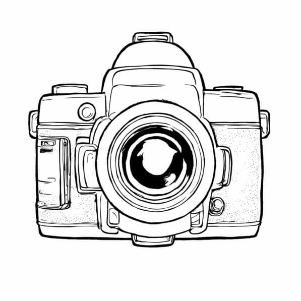 Download Educational Drawing of a Camera Coloring pages Online ...