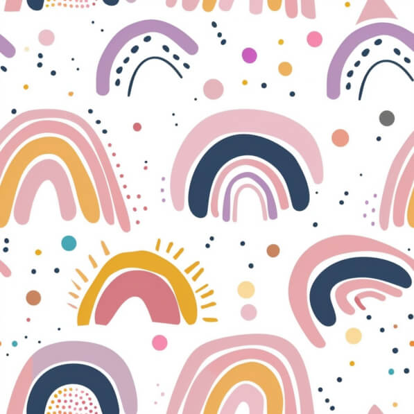Download Colorful Rainbow and Dot Seamless Pattern Patterns Online ...