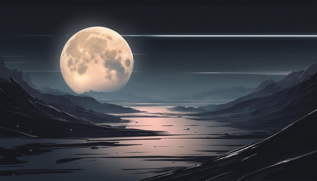 Baixe Lua Cheia Surgindo Sobre Montanhas e Água Backgrounds - Creative ...