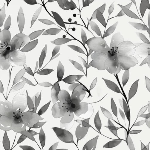 Download Black and White Floral Pattern Patterns Online - Creative Fabrica