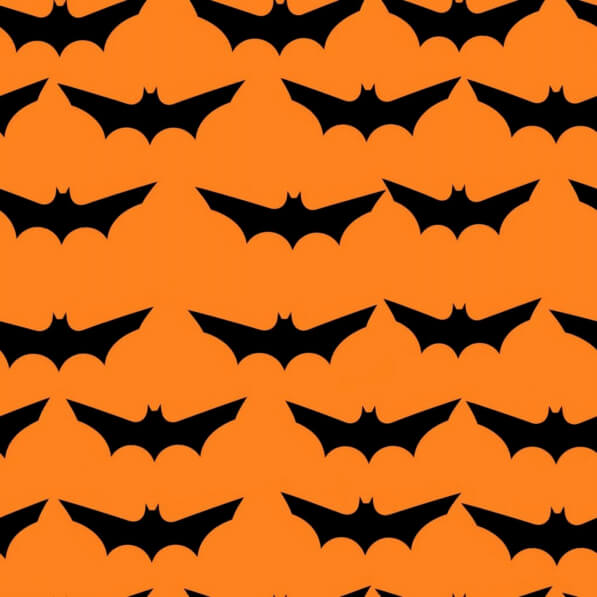 Download Seamless Halloween Bat Pattern on Orange Background Patterns ...