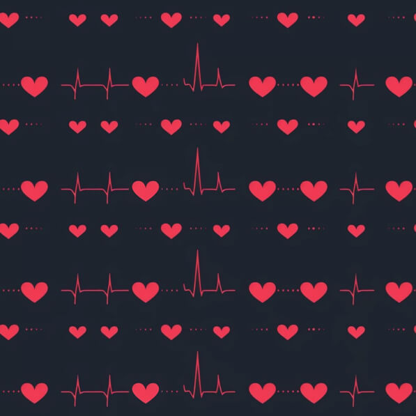Download Red Hearts and Heartbeats Seamless Pattern Patterns Online ...
