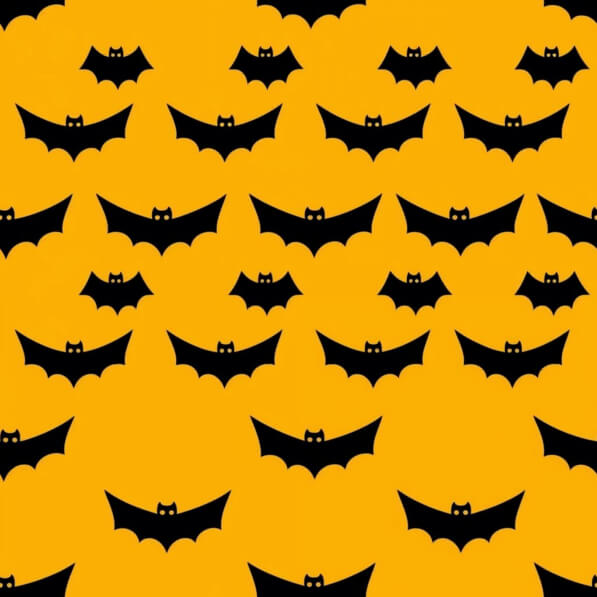 Pattern Design Bats Download Seamless Black Bats Pattern on Orange Background Patterns ...