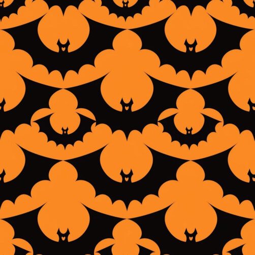 Download Seamless Bat Pattern on Orange Background Patterns Online ...