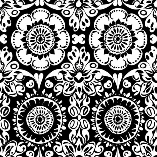 Download Black and White Seamless Floral Pattern Patterns Online ...