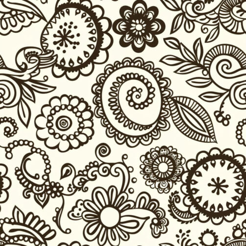 Download Black and White Seamless Floral Pattern Patterns Online ...