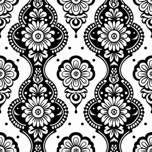 Download Black and White Seamless Floral Pattern Patterns Online ...