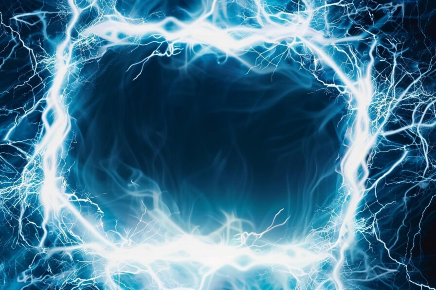 Download Abstract Blue Frame with Lightning Bolts Backgrounds Online ...