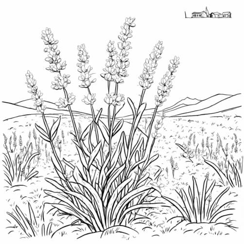 Download Coloring Page with Lupine Plants in Open Field Coloring pages ...