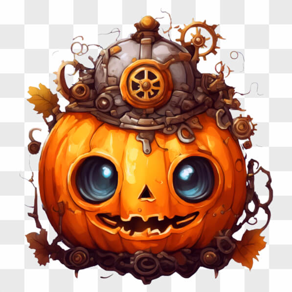 Download Steampunk Pumpkin with Gears and Clocks Kawaii Online ...