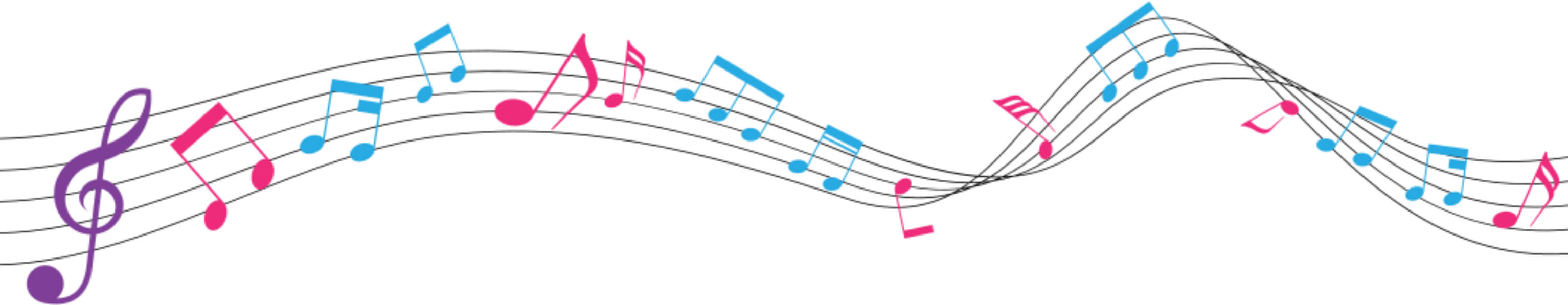 Download Vibrant Musical Notes in Wave-Like Pattern Borders & Corners ...
