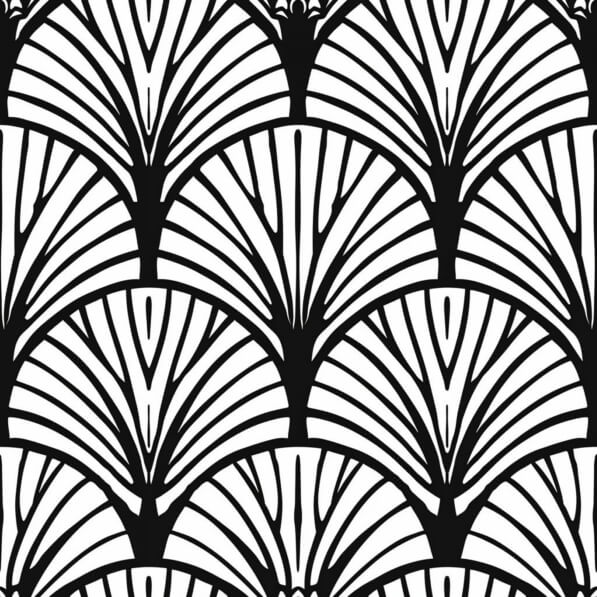 Pochoir Art Déco Ventilateur – Motif Vintage Pour Peinture Murale, Réutilisable – Ideal Stencils