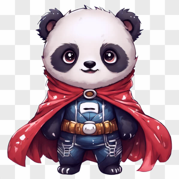 Download Kawaii Panda Superhero Character Kawaii Online - Creative Fabrica