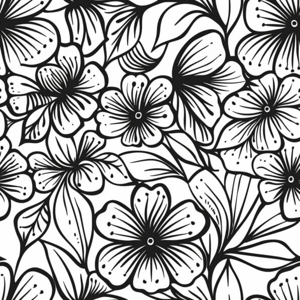 Download Intricate Black and White Floral Pattern Patterns Online ...