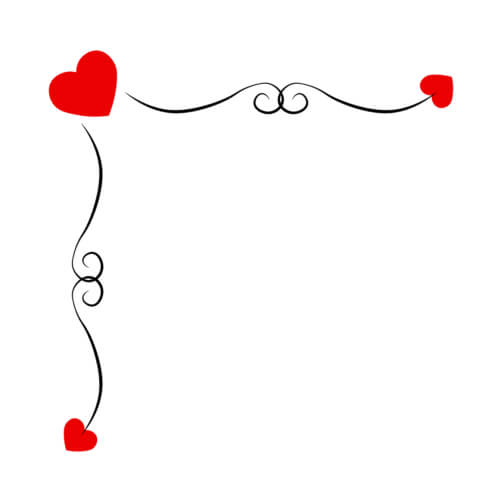 Valentines Day Clip Art Borders Black And White
