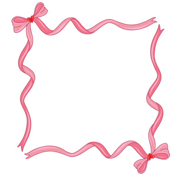 Pink Ribbon Frame R Download Pink Ribbon Frame with Bows and Hearts Frames Online ...