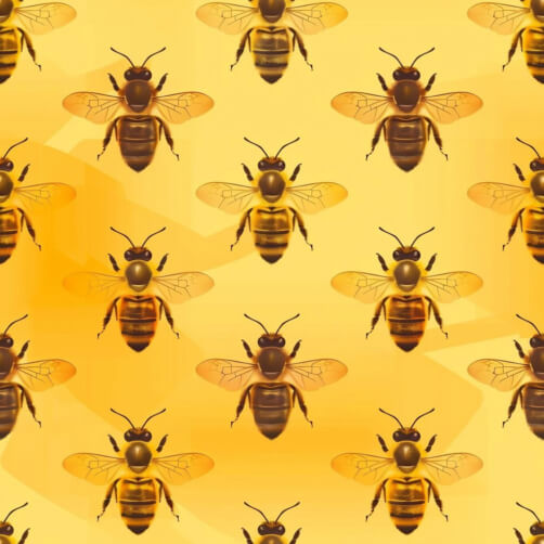 Download Bees Pattern on Golden Background Patterns Online - Creative ...