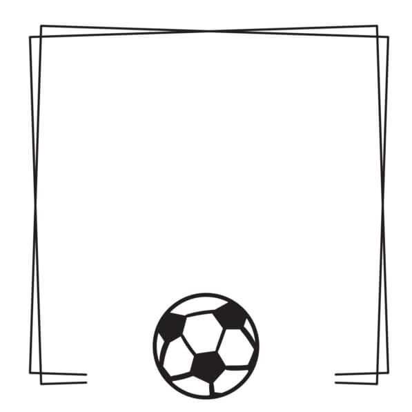 Cornice in Bianco e Nero con Pallone da Calcio Cornice in Bianco e Nero con Pallone da Calcio thumbnail