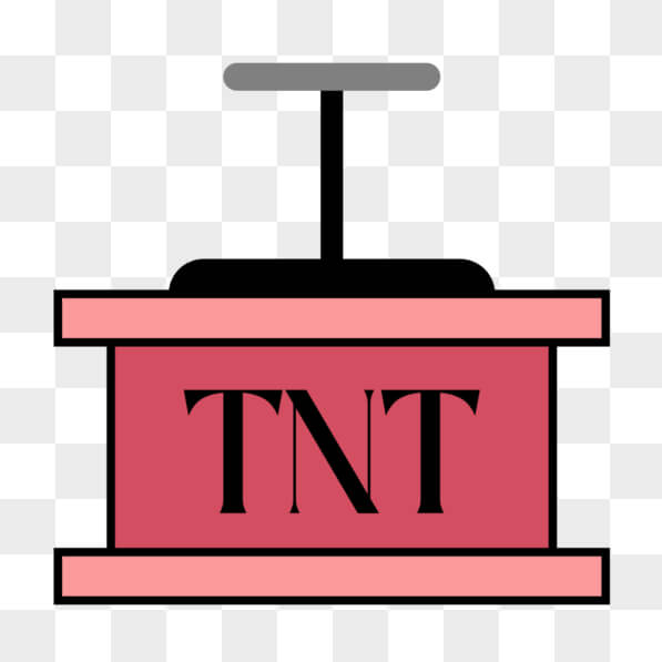 Download Pink Box with 'TNT' Label Cartoons Online - Creative Fabrica