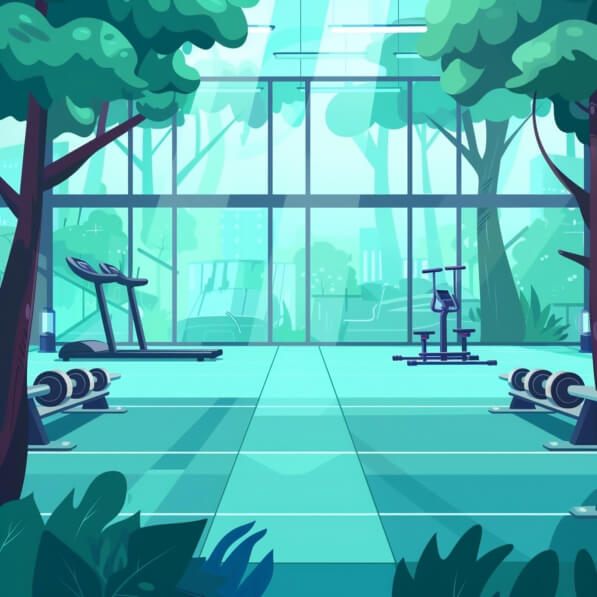 Download Modern Gym Interior with Natural Light and Greenery ...
