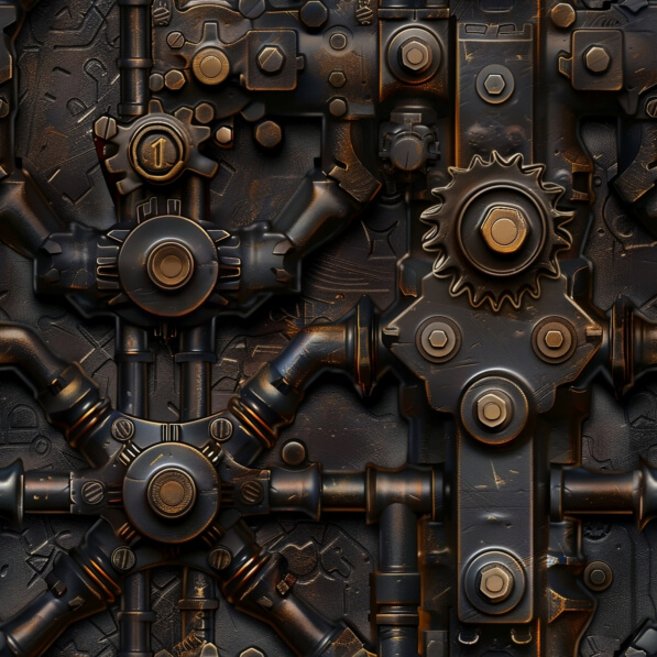 Download Intricate Industrial Pipes and Gears in Steampunk Design ...