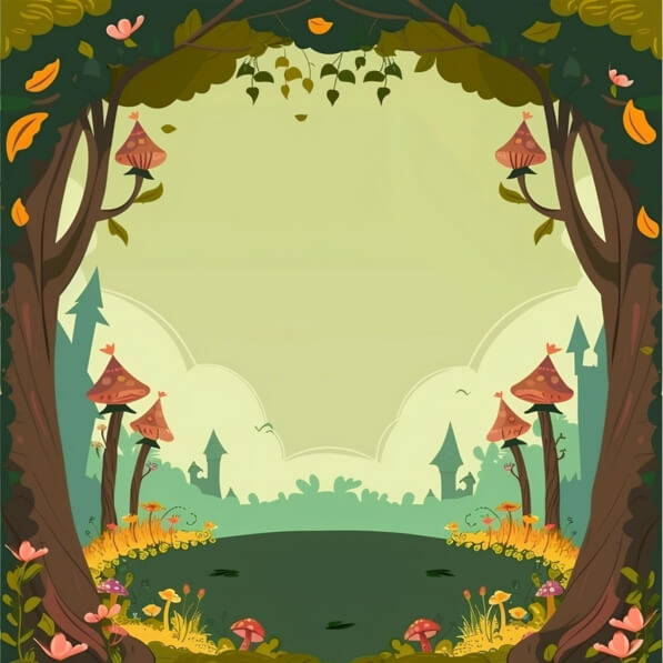 Download Whimsical Forest Scene with Colorful Mushrooms Backgrounds ...
