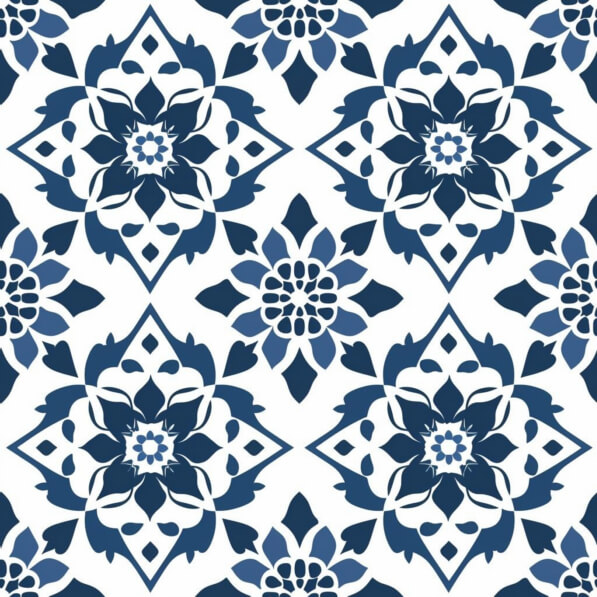 Download Navy Blue Floral Pattern on White Background Patterns Online ...