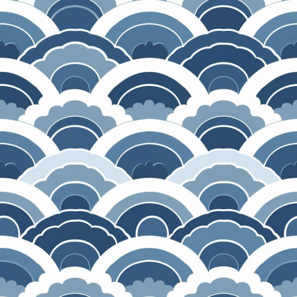 Download Stylized Blue Waves Pattern Patterns Online - Creative Fabrica