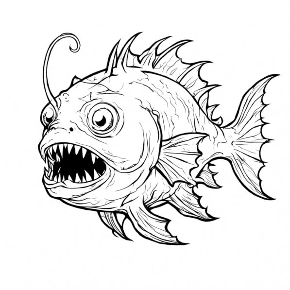 Télécharger Illustration détaillée d'un poisson-lanterne Pages de