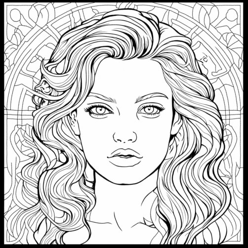 Line Colouring Portrait Free Portrait Coloring pages - Download Printable Portrait Coloring ...