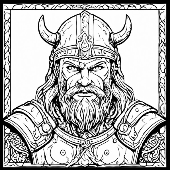 Download Viking Warrior Illustration Coloring pages Online - Creative ...