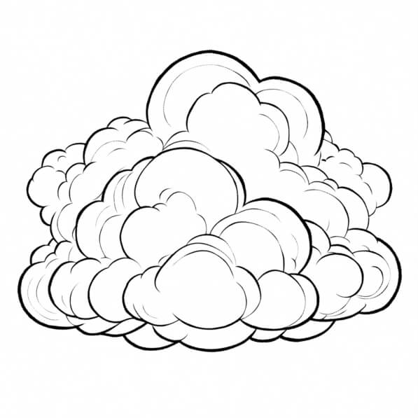 Download Whimsical Fluffy Clouds Illustration Coloring pages Online ...