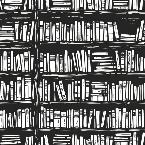 Library Shelf Pattern Download Illustration of Books on Shelves Patterns Online - Creative ...