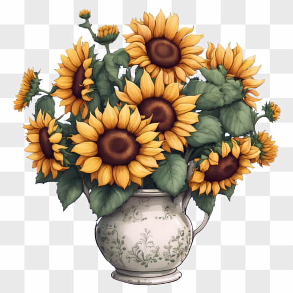 Composizione Di Girasoli Artificiali In Vaso - 3 Mazzetti In Seta Con Vaso Giallo, Corda Di Iuta E Ciondolo Cuore, 30,5 Cm, Decorazione Casa
