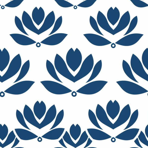 Download Elegant Navy Blue Lotus Flower Design Patterns Online ...