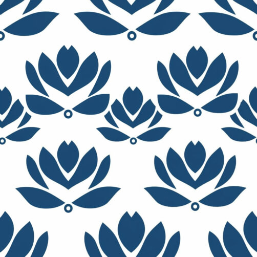 Download Stylized Navy Blue Lotus Flower Pattern Patterns Online ...