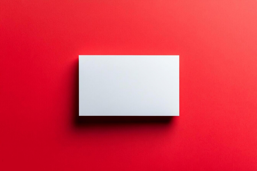 Download Minimalist White Card on Red Background Mockups Online ...