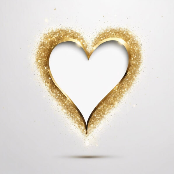 Descarga Diseño Elegante de Corazón con Brillo Dorado Fondos En Línea ...